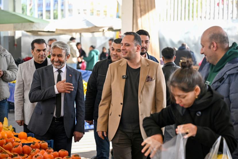 BAŞKAN EŞKİ’DEN İNÖNÜ MAHALLESİ PAZARYERİ’NDE DENETİM VE ESNAF BULUŞMASI